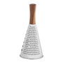 Andrea House Cc68027 Râpe en acier inoxydable et acacia Ø10,5 x 24 cm avec 3 types de perforations