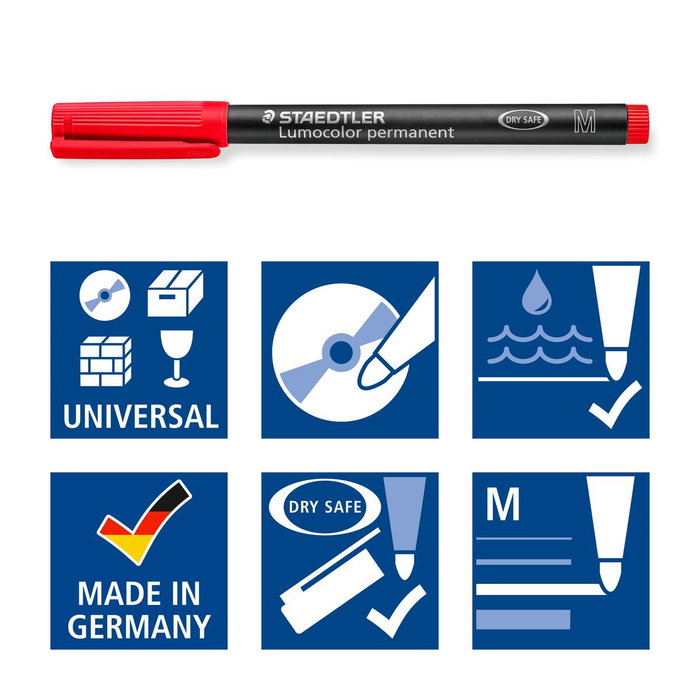 Staedtler Marqueur permanent 317 C14 1 mm Multicouleur