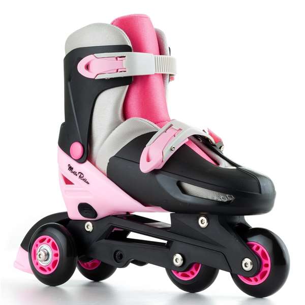 Molto Patines - Patins à roulettes en ligne 4 roues roses ajustables pour femme - Taille M (35-38) - Matière plastique