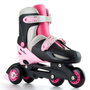 Molto Patines - Patins à roulettes en ligne 4 roues roses ajustables pour femme - Taille M (35-38) - Matière plastique