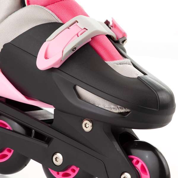 Molto Patines - Patins à roulettes en ligne 4 roues roses ajustables pour femme - Taille M (35-38) - Matière plastique