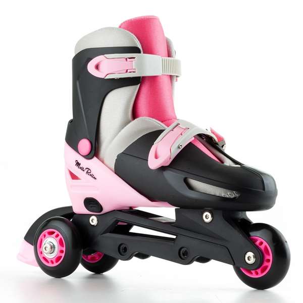 Molto Patines - Patins à roulettes en ligne 4 roues roses ajustables pour femme - Taille M (35-38) - Matière plastique
