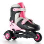 Molto Patines - Patins à roulettes en ligne 4 roues roses ajustables pour femme - Taille M (35-38) - Matière plastique