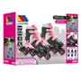 Molto Patines - Patins à roulettes en ligne 4 roues roses ajustables pour femme - Taille M (35-38) - Matière plastique