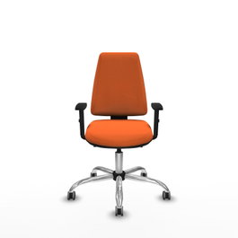 PIQUERAS Y CRESPO Chaise Elche Asynchrone Orange avec Structure Chromée