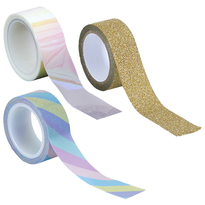 The Concept Factory Lot de 3 rouleaux de ruban adhésif Rainbow