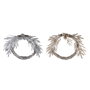 Couronne de Noël DKD Home Decor Métal Polyester (50 x 6 x 40 cm) (2 Unités)
