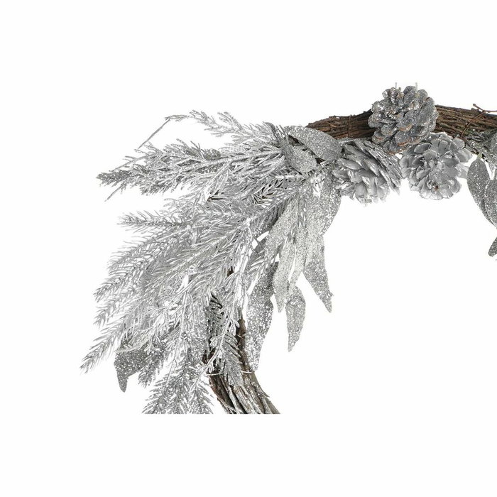 Couronne de Noël DKD Home Decor Métal Polyester (50 x 6 x 40 cm) (2 Unités)