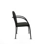 Piqueras Y Crespo Chaise d'étude Hellín, tissu noir, accoudoirs fixes
