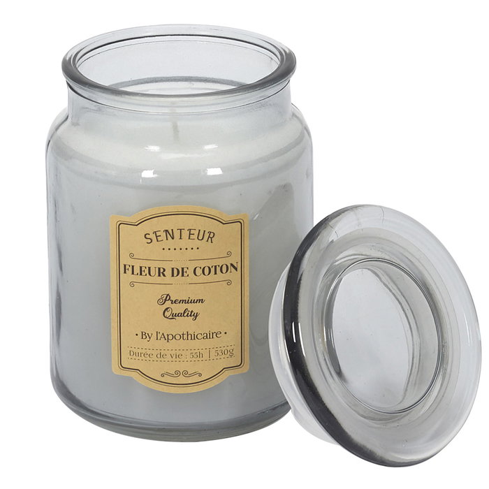 Home Deco Factory Bougie Parfumée en Pot de Verre Apothicaire