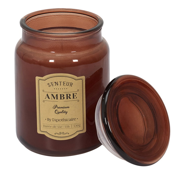 Home Deco Factory Bougie Parfumée en Pot de Verre Apothicaire
