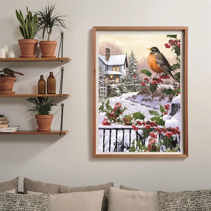 Clementoni Puzzle 1000 pièces - Robin and Holly Bushes Clementoni Puzzle 1000 pièces - Robin and Holly Bushes