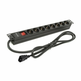 Phasak BNS 3535 Multiprise 8 Prises avec Interrupteur 1U Noir
