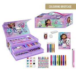 Cerdá Mallette de Papeterie pour Coloriage La Maison de Poupées de Gabby, Lilas