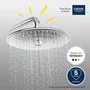 GROHE Douche de tête douche Vitalio Joy 260, 3 jets (Rain, SmartRain, Jet), 260 mm, chromée, raccords filetés 1/2", économie d'eau avec technologie DreamSpray®