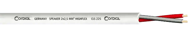CORDIAL Bobine Câble Enceinte 2x2.5mm² 100m Blanc AWG 14 Cuivre