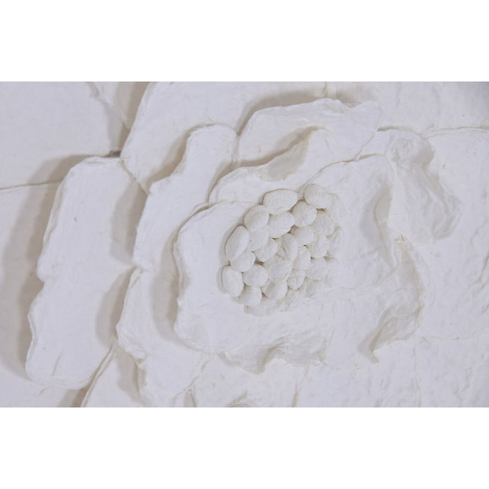 Home ESPRIT Toile Blanc Fleur Shabby Chic 120 X 7 X 120 CM