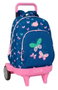 Safta Mochila Grande avec Roues Compact Evol Ext Blackfit8 "Mariposas" 33x45x22cm - Sac à Dos à Roulettes pour Enfant dès 3 ans