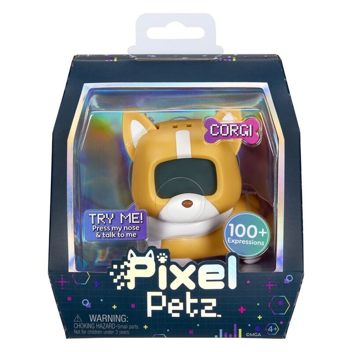 MGA Mascotte interactive Pixel Petz surtie - Peluche électronique parlante qui réagit à la voix et au toucher, 100+ réactions pour enfant dès 4 ans