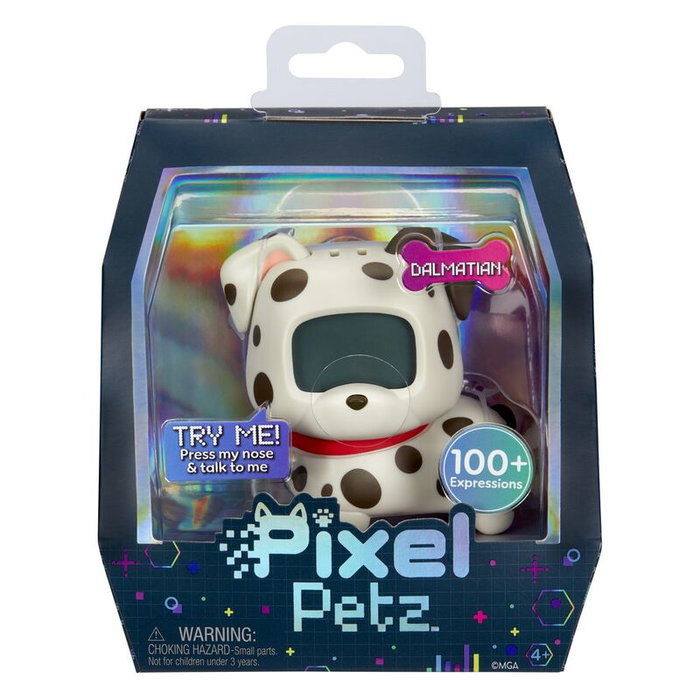 MGA Mascotte interactive Pixel Petz surtie - Peluche électronique parlante qui réagit à la voix et au toucher, 100+ réactions pour enfant dès 4 ans