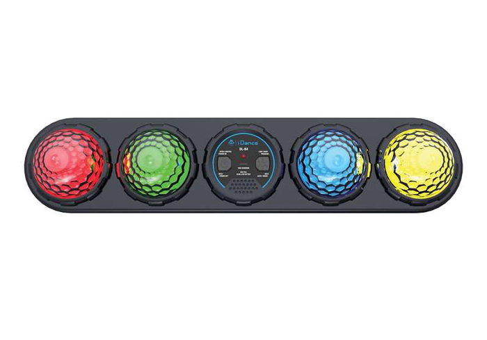 iDance Projecteur Disco avec Balle Tournante - Noir - 9x10.5x41 cm - Fonctionne sur Pile Li-ion 3.7V Incluse