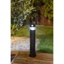 Galix G4585C Borne Solaire Détecteur de Présence Inox 150 Lumens Hauteur 50 cm pour Allées et Espaces Extérieurs