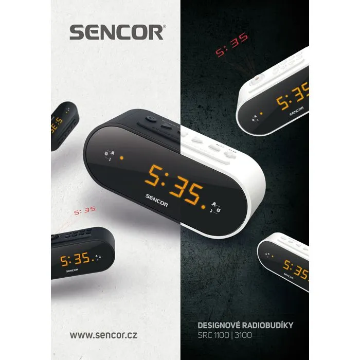 Sencor SRC 3100 B Radio réveil à projection