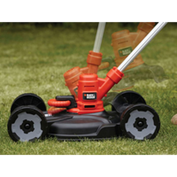 Black + Decker CM100 Socle de Tonte 4 Roues pour Pelouses 28-30cm Noir