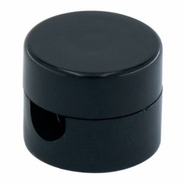 F-Line Attache de câbles ronde en plastique noir, 5 unités