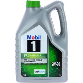 Mobil 1 Huile moteur synthétique 5W-30 ESP Formula-P Haute performance anti-pollution, bidon 5L