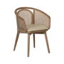 BigBuy Home Chaise de Salle à Manger Beige Naturel en Bois d'hévéa
