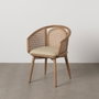 BigBuy Home Chaise de Salle à Manger Beige Naturel en Bois d'hévéa