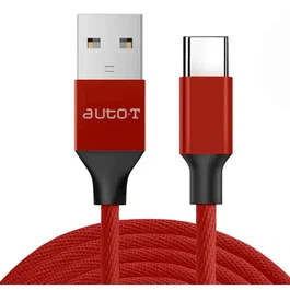 Auto-T Câble USB 2.0 vers USB-C, 1 m, tissu tressé