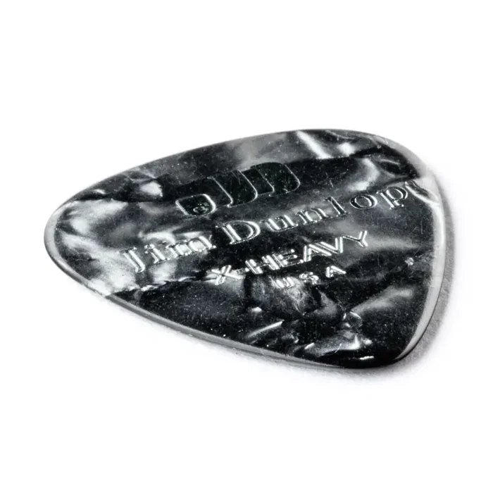 DUNLOP Pack de 72 médiators Genuine Celluloid Classic noir perlé - X Heavy