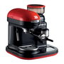 Ariete 1318/00 Cafetière espresso moderne avec moulin intégré rouge - 1080W - 0.8L - Portafiltre aluminium