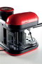 Ariete 1318/00 Cafetière espresso moderne avec moulin intégré rouge - 1080W - 0.8L - Portafiltre aluminium