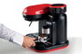 Ariete 1318/00 Cafetière espresso moderne avec moulin intégré rouge - 1080W - 0.8L - Portafiltre aluminium