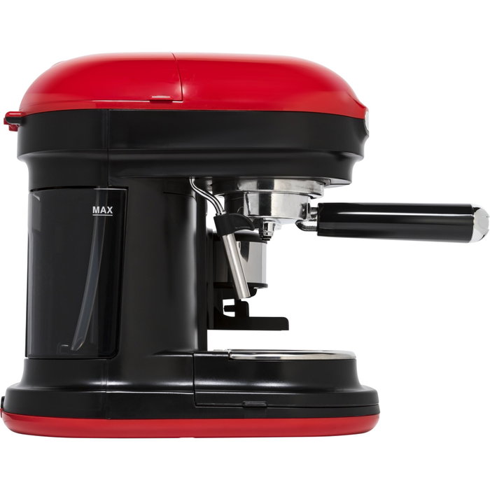 Ariete Moderna Machine à Espresso avec Moulin, Rouge/Noir