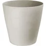 GARDEN ID - Swing Cone - Pot rond pour fleurs en pierre blanche - Ø 30 cm, H 29 cm, 14 L