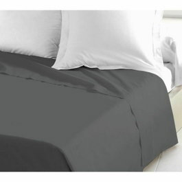 Lovely Home Drap Plat Gris Foncé 180 x 290 cm