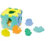 Infantino 313101 Mini Tapis Puzzle en Mousse à Haute Densité pour Bébé - 6 Faces Colorées et Texturées - Cube ou Tapis 50 x 33 cm - Dès la Naissance - Lavable