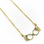 THE CARAT SHOP - Collier pendentif Lunettes de Luna Lovegood avec boule de Noël Harry Potter - 40 cm ajustable - Alliage de zinc