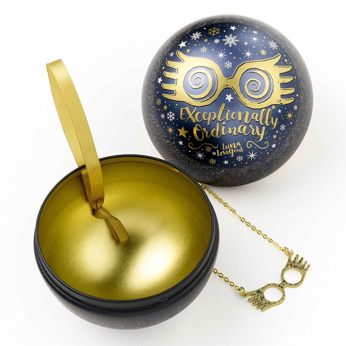 THE CARAT SHOP Collier Pendentif Lunettes Luna Lovegood et Boule de Noël Harry Potter THE CARAT SHOP Collier Pendentif Lunettes Luna Lovegood et Boule de Noël Harry Potter