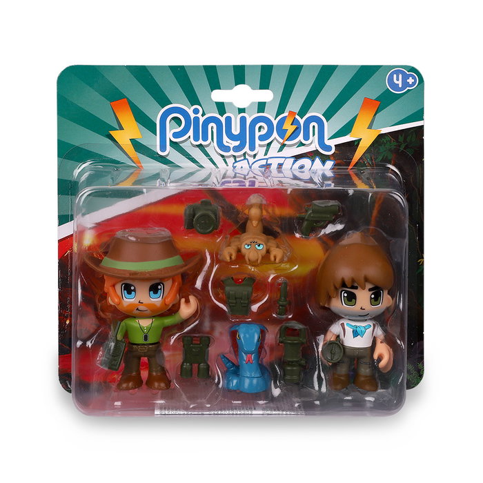 Pinypon Action Wild - Set de 2 Figuras Y Animales avec Serpent et Scorpion - Accessoires Jungle - Jouet Éducatif et Créatif - Recommandé +4 Ans