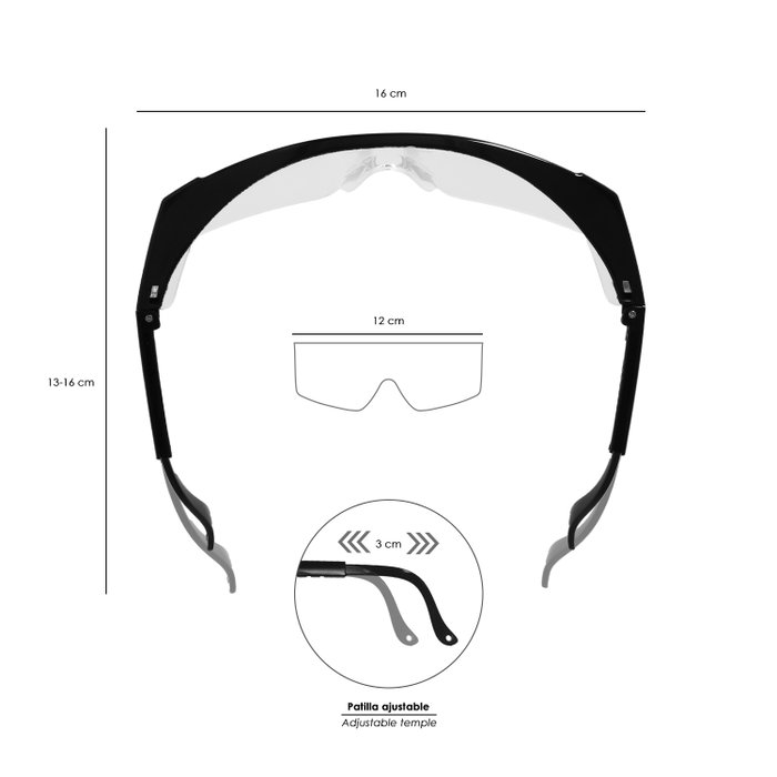 WOLFPACK LINEA PROFESIONAL Lunettes de protection EN166 ajustement neutre