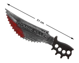 Couteau Courbe Zombie Killer 51 cm avec Poignée de Type Poing