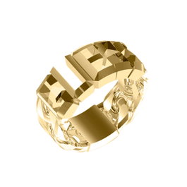 Guess Bague Vegas JUMR03206JWYGBK62 Dorée Taille 62