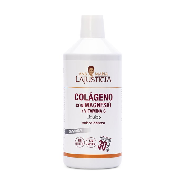 Ana Maria Lajusticia Collagène avec Magnésium et Vitamine C, Cerise, 1 L Ana Maria Lajusticia Collagène avec Magnésium et Vitamine C, Cerise, 1 L