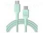 GREEN CELL Câble USB 2.0 de type C vers type C, 2m, Vert