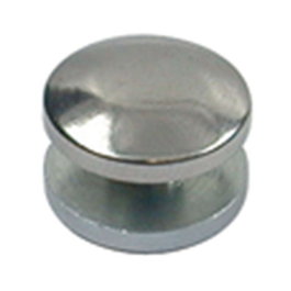 HERRAJES ALK Plaque pour Porte Cristal avec Aimant Zinc-Nickel